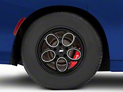 JMS Savage Series Black Clear with Diamond Cut Wheel; Rear Only; 15x10; 29mm Offset (11-23 RWD Charger, Excluding SRT Hellcat)