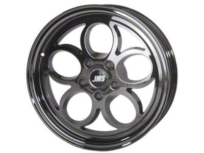 JMS Savage Series Black Chrome Wheel; Rear Only; 17x10; 20mm Offset (11-23 RWD Charger, Excluding Widebody)