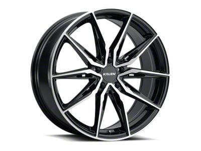 Kalon Cypher Gloss Black with Machined Face Wheel; 17x8; 35mm Offset (07-10 AWD Charger)