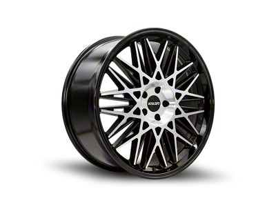 Kalon Kolossus Gloss Black with Machined Face Wheel; 22x9.5; 18mm Offset (20-25 Corvette C8 Stingray)