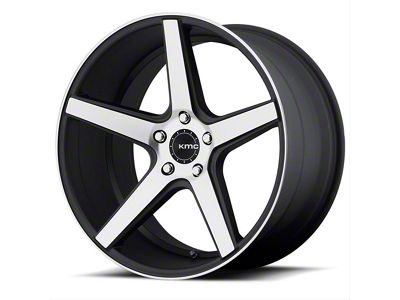 KMC District Satin Black Machined Wheel; 19x8.5 (05-09 Mustang)