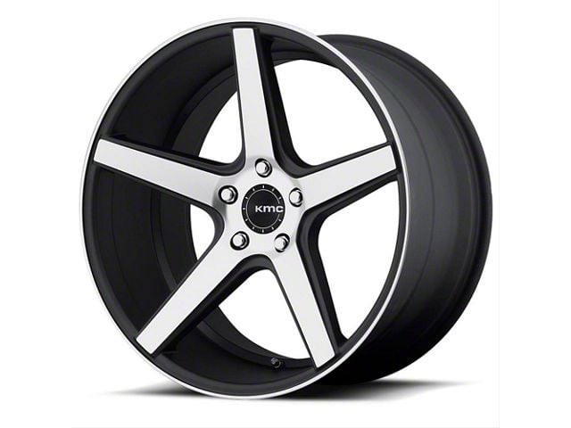 KMC District Satin Black Machined Wheel; 19x8.5 (10-14 Mustang)