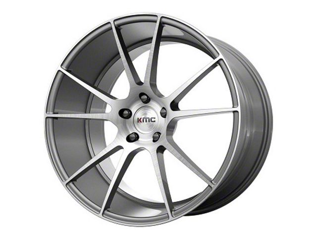 KMC Flux Brushed Silver Wheel; 20x8.5 (08-23 RWD Challenger, Excluding Widebody)