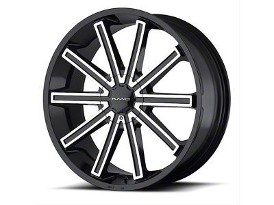 KMC Nerve Gloss Black Machined Wheel; 20x8.5 (08-23 RWD Challenger, Excluding Widebody)