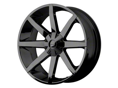 KMC Slide Gloss Black Wheel; 20x8.5; 10mm Offset (08-23 RWD Challenger, Excluding Widebody)