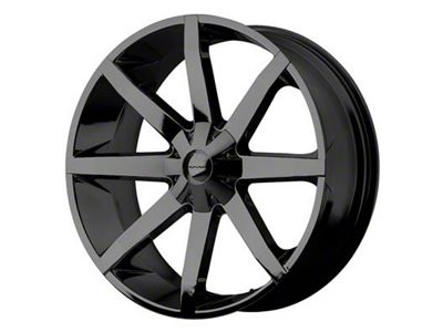 KMC Slide Gloss Black Wheel; 20x8.5; 38mm Offset (08-23 RWD Challenger, Excluding Widebody)