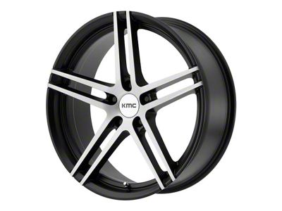 KMC Monophonic Satin Black Brushed Wheel; 20x9 (11-23 RWD Charger, Excluding Widebody)