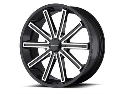 KMC Nerve Gloss Black Machined Wheel; 20x8.5 (11-23 RWD Charger, Excluding Widebody)