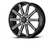 KMC Nerve Gloss Black Machined Wheel; 20x8.5 (11-23 RWD Charger, Excluding Widebody)