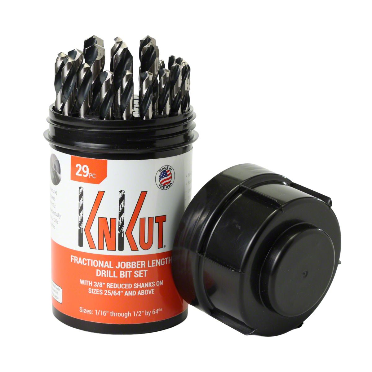 KnKut Universal AM Drill Buddy Jobber Length Drill Bit Set with 3/8 ...