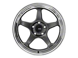 Konig Hyperspec Anthracite Metallic with Mirror Machined Lip Wheel; 17x9; 40mm Offset (05-09 Mustang GT, V6)