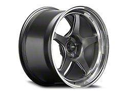 Konig Hyperspec Anthracite Metallic with Mirror Machined Lip Wheel; Rear Only; 18x10.5; 22mm Offset (99-04 Mustang)