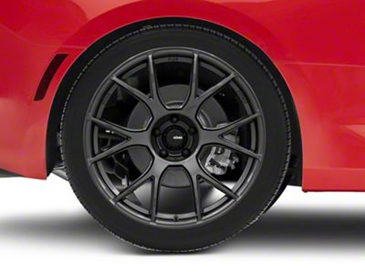 Konig Ampliform Dark Metallic Graphite Wheel; Rear Only; 20x10 (16-24 Camaro)