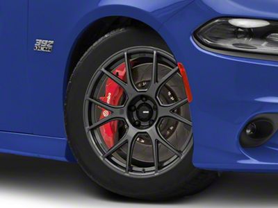 Konig Ampliform Dark Metallic Graphite Wheel; 18x9; 15mm Offset (11-23 V6 RWD Charger)