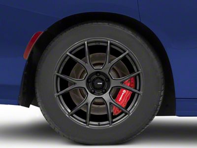Konig Ampliform Dark Metallic Graphite Wheel; Rear Only; 18x10; 20mm Offset (11-23 V6 RWD Charger)
