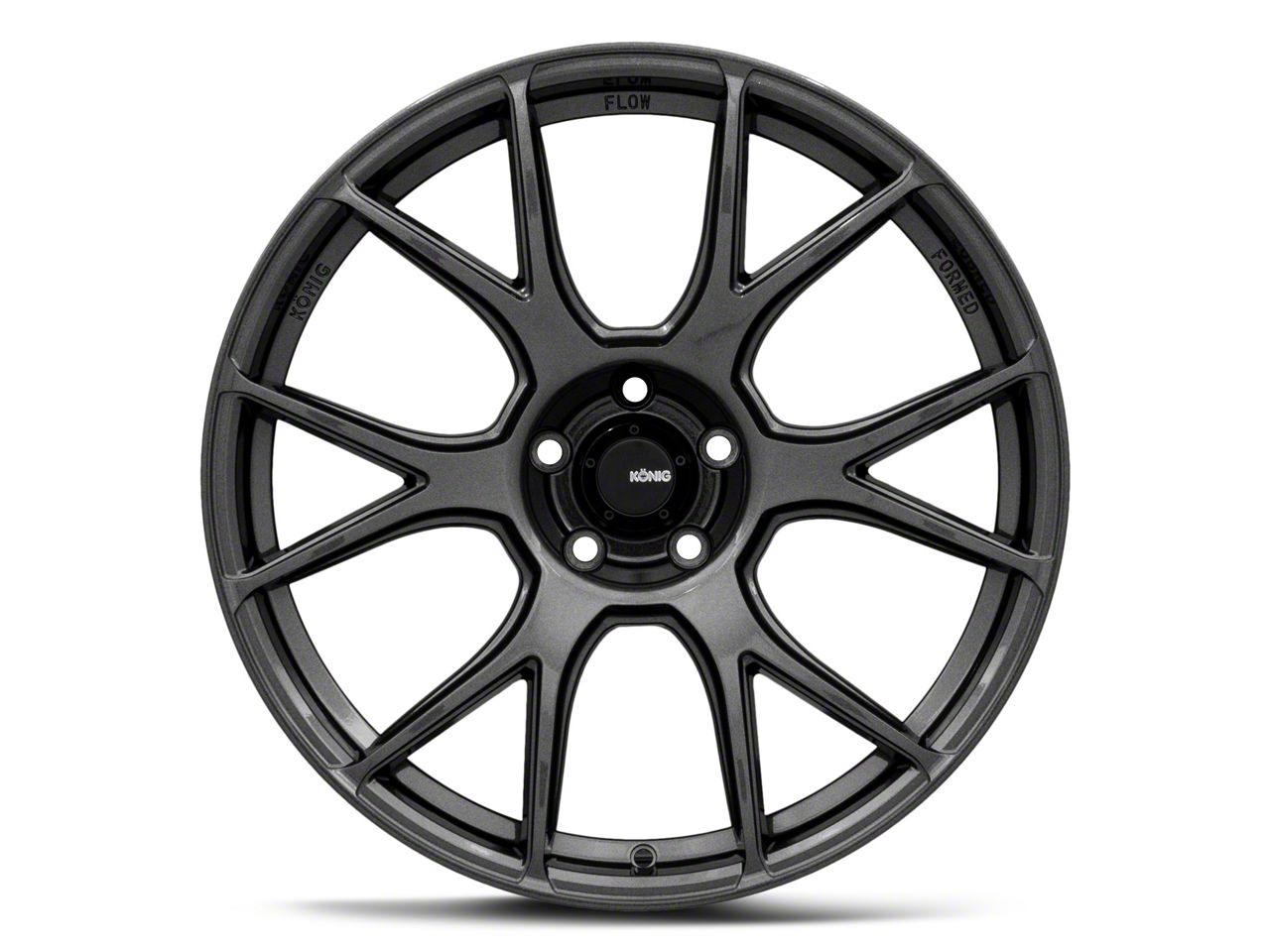 Konig Charger Ampliform Dark Metallic Graphite Wheel; Rear Only  