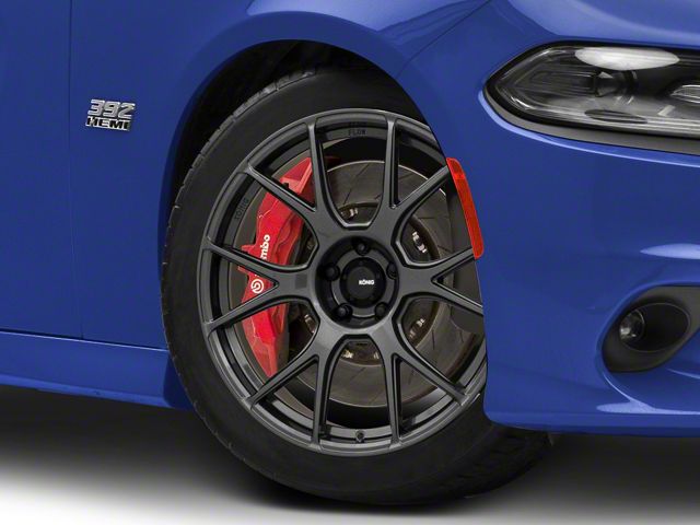 Konig Ampliform Dark Metallic Graphite Wheel; 20x9.5 (11-23 RWD Charger, Excluding Widebody)