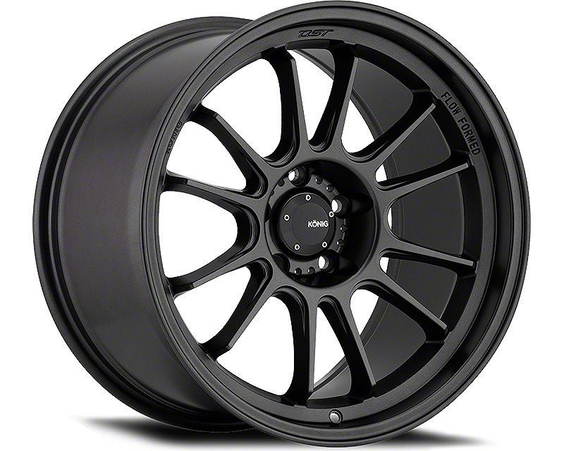 Konig Hypergram Matte Black Wheel; 18x8.5; 43mm Offset (21-25 Mustang Mach-E, Excluding GT)