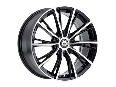 Konig Impression Gloss Black Machined Wheel; 18x8; 40mm Offset (21-25 Mustang Mach-E, Excluding GT)