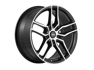 Konig Intention Gloss Black Machined Wheel; 18x8; 45mm Offset (21-25 Mustang Mach-E, Excluding GT)