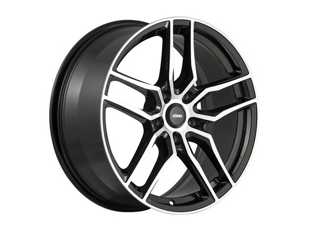 Konig Intention Gloss Black Machined Wheel; 18x8 (21-24 Mustang Mach-E, Excluding GT)