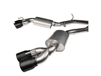 Kooks 3-Inch Catted Header-Back Exhaust with Black Quad Tips (16-23 6.2L Camaro w/ Long Tube Headers)