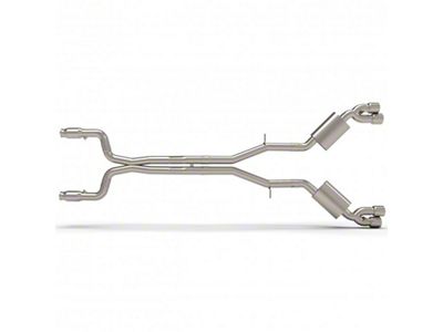 Kooks 3-Inch Catted Header-Back Exhaust with Polished Quad Tips (16-23 6.2L Camaro w/ Long Tube Headers)
