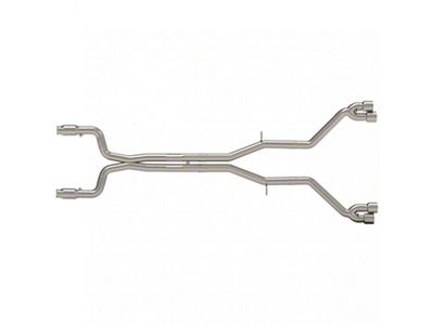 Kooks 3-Inch Catted Header-Back Muffler Delete Exhaust with Polished Quad Tips (16-23 6.2L Camaro w/ Long Tube Headers)