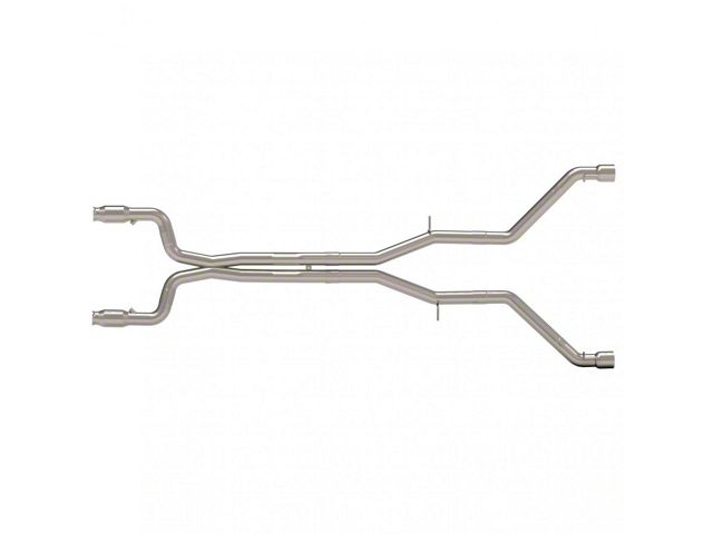 Kooks 3-Inch Catted Header-Back Muffler Delete Exhaust with Polished Tips (16-23 6.2L Camaro w/ Long Tube Headers)