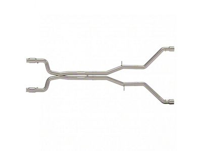Kooks 3-Inch Catted Header-Back Muffler Delete Exhaust with Polished Tips (16-23 6.2L Camaro w/ Long Tube Headers)