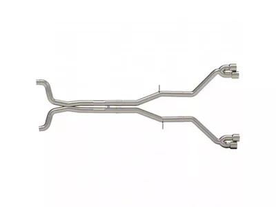 Kooks 3-Inch Connection-Back Muffler Delete Exhaust with Polished Quad Tips (16-22 6.2L w/ Long Tube Headers)