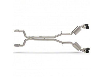 Kooks 3-Inch GREEN Catted Header-Back Exhaust with Black Quad Tips (16-24 6.2L Camaro w/ Long Tube Headers)