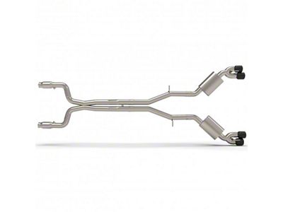 Kooks 3-Inch GREEN Catted Header-Back Exhaust with Black Quad Tips (16-24 6.2L Camaro w/ Long Tube Headers)