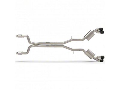 Kooks 3-Inch GREEN Catted Header-Back Exhaust with Black Quad Tips (16-23 6.2L Camaro w/ Long Tube Headers)
