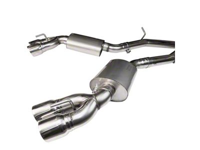 Kooks 3-Inch GREEN Catted Header-Back Exhaust with Polished Quad Tips (16-24 6.2L Camaro w/ Long Tube Headers)