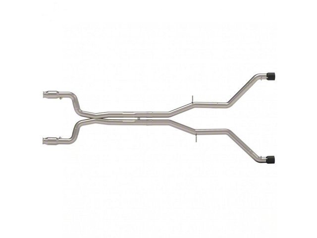 Kooks 3-Inch GREEN Catted Header-Back Muffler Delete Exhaust with Black Tips (16-24 6.2L Camaro w/ Long Tube Headers)