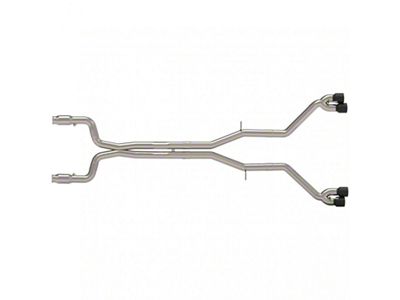 Kooks 3-Inch Catted Header-Back Muffler Delete Exhaust with Black Quad Tips (16-24 Camaro SS w/ Kooks Long Tube Headers)