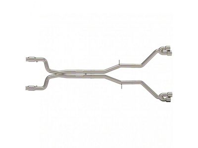 Kooks 3-Inch Catted Header-Back Muffler Delete Exhaust with Polished Quad Tips (16-24 Camaro SS w/ Kooks Long Tube Headers)