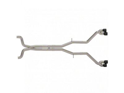 Kooks Muffler Delete Cat-Back Exhaust with Quad Black Tips (16-24 6.2L Camaro w/ Kooks Long Tube Headers)