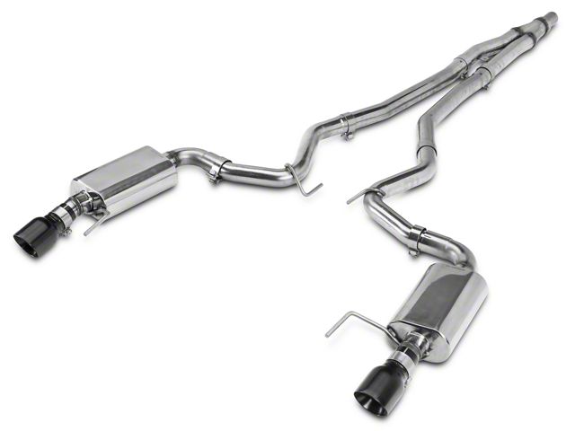 Kooks Cat-Back Exhaust with Black Tips (15-23 Mustang EcoBoost w/o Active Exhaust)