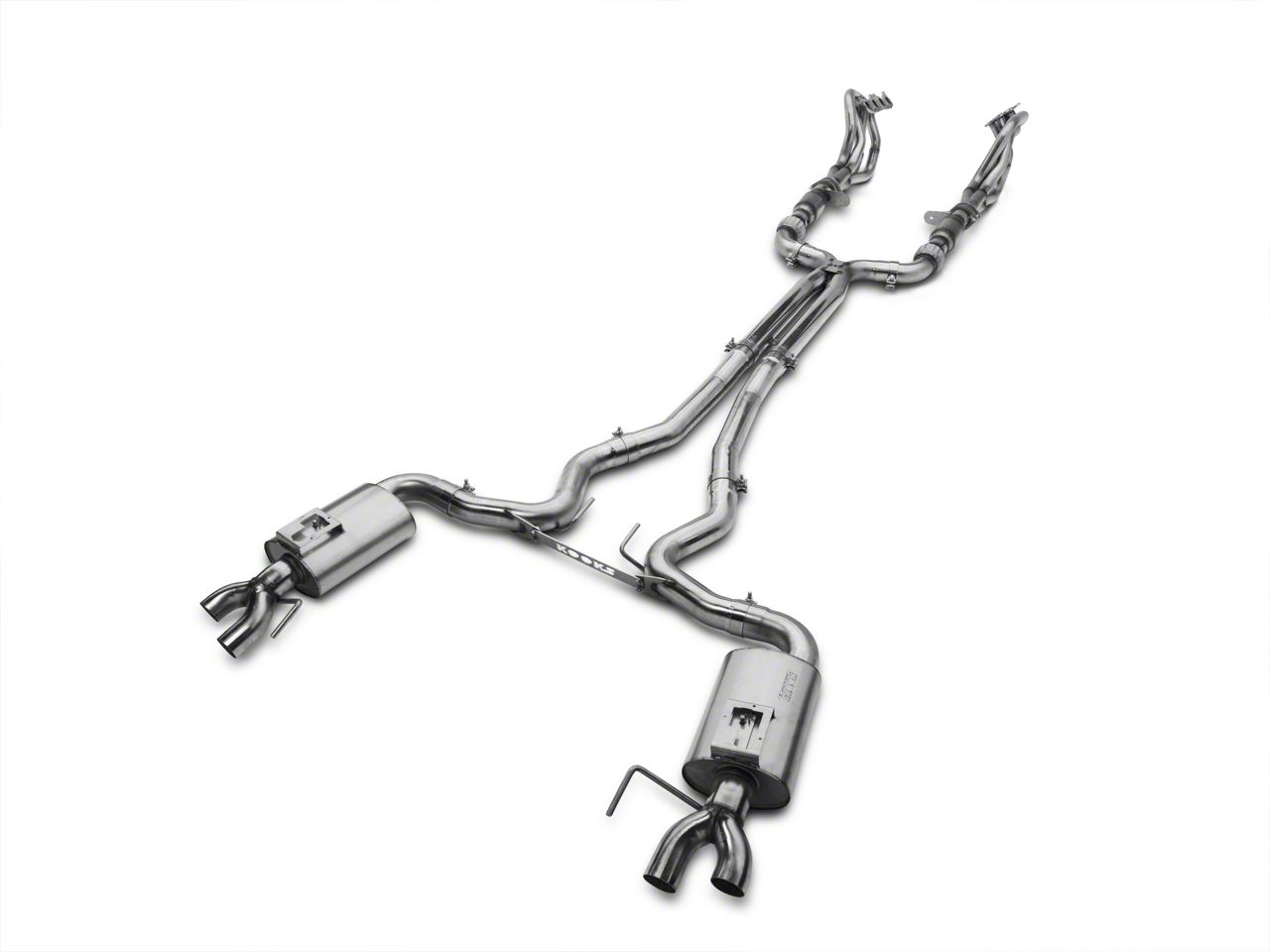 Kooks Mustang 3Inch Competition Catted Full Exhaust System; Natural