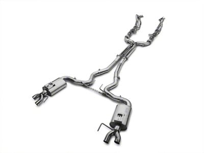 Kooks 3-Inch Competition Catted Full Exhaust System; Natural (15-20 Mustang GT350)