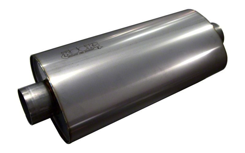 Kooks Universal 3in Round Muffler 10in Long. Pol SS