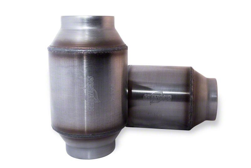Kooks Corvette 3-Inch GREEN Catalytic Converter; 7-Inch Long