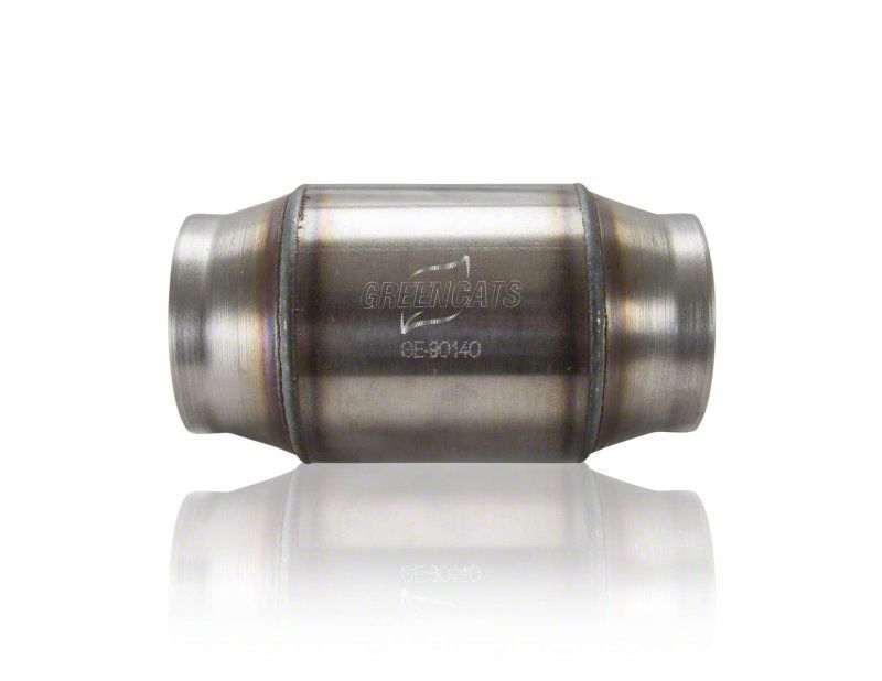 Kooks Corvette 3-Inch GREEN Catalytic Converter; 7-Inch Long