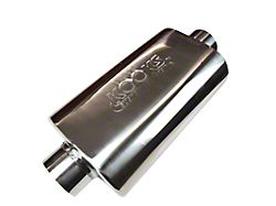 Kooks Center/Center Oval Muffler; 3-Inch Inlet/3-Inch Outlet; Polished Stainless (Universal; Some Adaptation May Be Required)