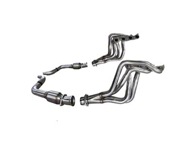Kooks 1-7/8-Inch Long Tube Headers with High Output GREEN Catted Connection Pipes (15-25 Mustang GT, Dark Horse)