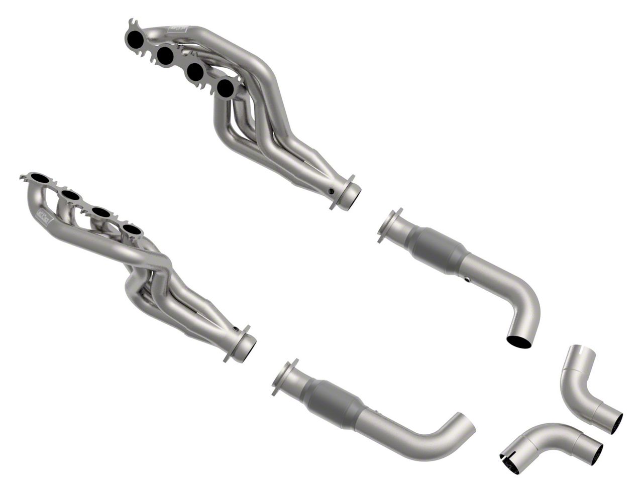 とっとページ Kooks Mustang 2-Inch x 3-Inch Long Tube Headers and GREEN