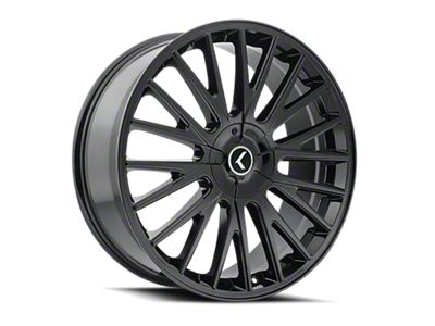 Kraze Double Down Gloss Black Wheel; 22x8.5; 38mm Offset (05-09 Mustang)