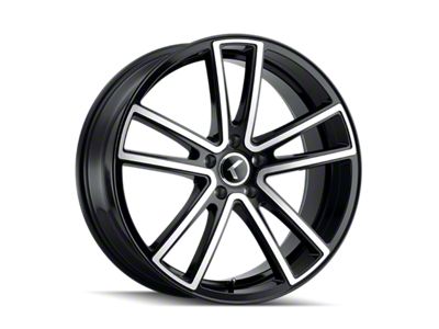 Kraze Lusso Gloss Black Machined Wheel; 20x8.5; 38mm Offset (05-09 Mustang)